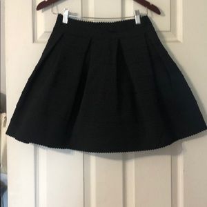 Structured black skirt